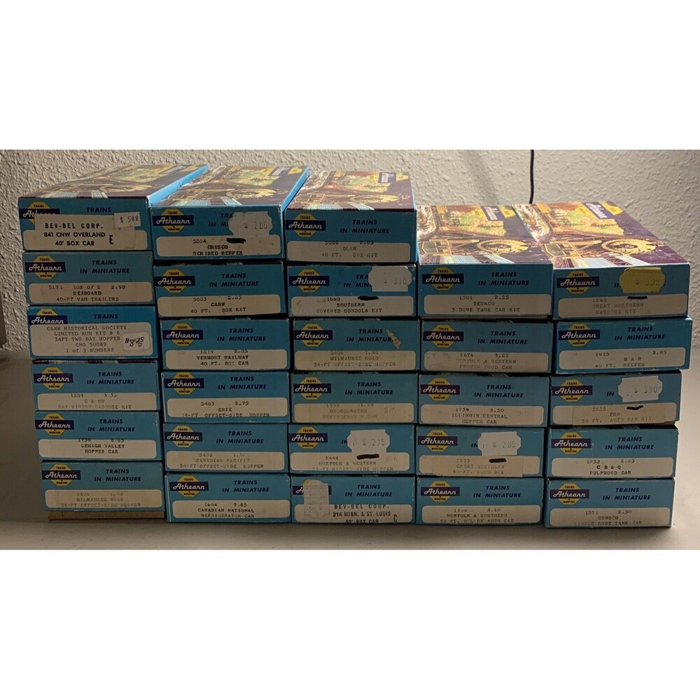 ATHEARN Trains In Miniature HO Vintage Box Load Lot Of 28 View Photos
